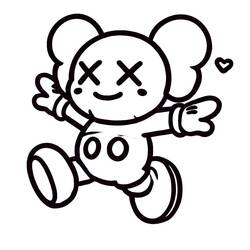 着色页: KAWS (玩具和游戏) #219616 - 免费可打印着色页