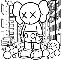 着色页: KAWS (玩具和游戏) #219617 - 免费可打印着色页