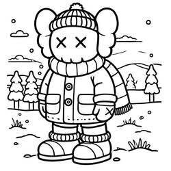 着色页: KAWS (玩具和游戏) #219621 - 免费可打印着色页