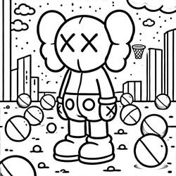 着色页: KAWS (玩具和游戏) #219623 - 免费可打印着色页