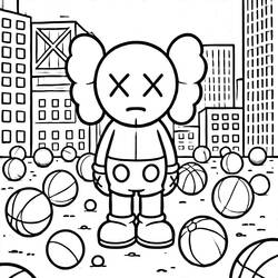 着色页: KAWS (玩具和游戏) #219624 - 免费可打印着色页