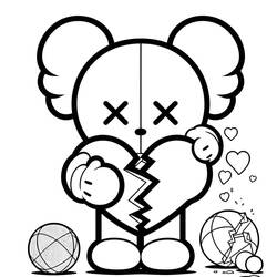着色页: KAWS (玩具和游戏) #219625 - 免费可打印着色页