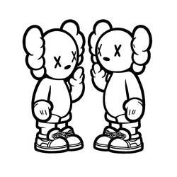 着色页: KAWS (玩具和游戏) #219630 - 免费可打印着色页