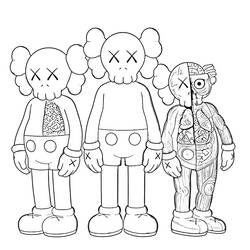 着色页: KAWS (玩具和游戏) #219632 - 免费可打印着色页