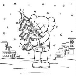 着色页: KAWS (玩具和游戏) #219633 - 免费可打印着色页