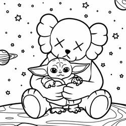 着色页: KAWS (玩具和游戏) #219635 - 免费可打印着色页