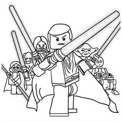 着色页: LEGO Star Wars (玩具和游戏) #200438 - 免费可打印着色页