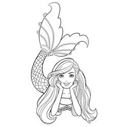 着色页: 美人鱼芭比 (玩具和游戏) #200655 - 免费可打印着色页