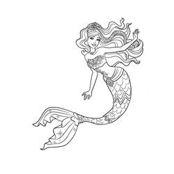 着色页: 美人鱼芭比 (玩具和游戏) #200682 - 免费可打印着色页
