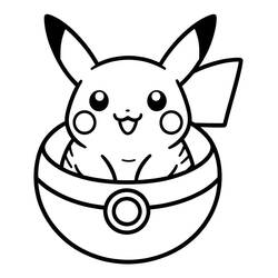 着色页: Pokeball - 免费可打印着色页