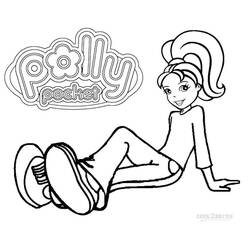 着色页: Polly Pocket - 免费可打印着色页