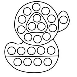 着色页: Pop It (玩具和游戏) #200836 - 免费可打印着色页