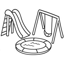 着色页: 滑梯 (玩具和游戏) #218616 - 免费可打印着色页