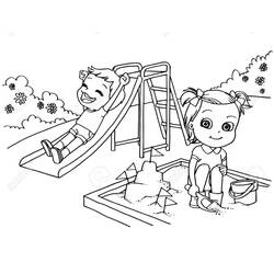 着色页: 滑梯 (玩具和游戏) #218621 - 免费可打印着色页