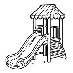 着色页: 滑梯 (玩具和游戏) #218628 - 免费可打印着色页