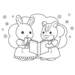 着色页: Sylvanian Families - 免费可打印着色页