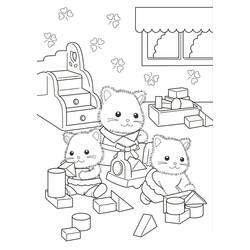着色页: Sylvanian Families (玩具和游戏) #185845 - 免费可打印着色页
