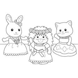 着色页: Sylvanian Families (玩具和游戏) #185851 - 免费可打印着色页