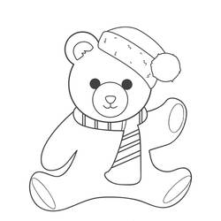 着色页: 泰迪熊 (玩具和游戏) #180429 - 免费可打印着色页