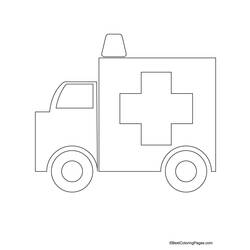 着色页: 救护车 (运输) #136754 - 免费可打印着色页