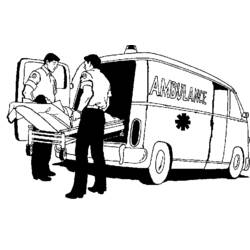 着色页: 救护车 (运输) #136766 - 免费可打印着色页