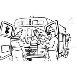 着色页: 救护车 (运输) #136778 - 免费可打印着色页