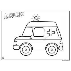 着色页: 救护车 (运输) #136798 - 免费可打印着色页