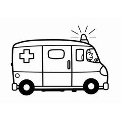 着色页: 救护车 (运输) #136800 - 免费可打印着色页