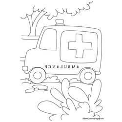 着色页: 救护车 (运输) #136806 - 免费可打印着色页