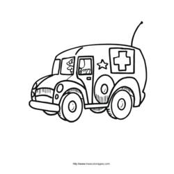 着色页: 救护车 (运输) #136829 - 免费可打印着色页