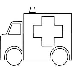 着色页: 救护车 (运输) #136843 - 免费可打印着色页