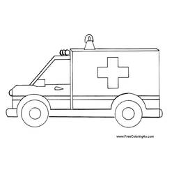 着色页: 救护车 (运输) #136874 - 免费可打印着色页