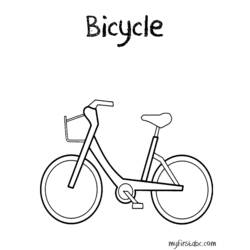 着色页: 自行车/自行车 (运输) #136950 - 免费可打印着色页