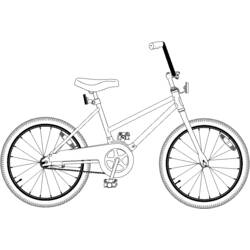 着色页: 自行车/自行车 (运输) #136971 - 免费可打印着色页
