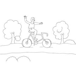 着色页: 自行车/自行车 (运输) #137019 - 免费可打印着色页