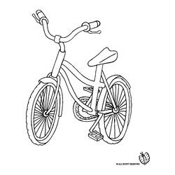 着色页: 自行车/自行车 (运输) #137057 - 免费可打印着色页