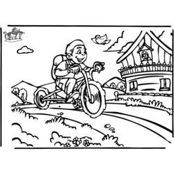 着色页: 自行车/自行车 (运输) #137078 - 免费可打印着色页