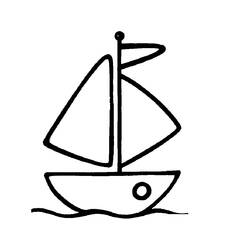 着色页: 船/船 (运输) #137449 - 免费可打印着色页