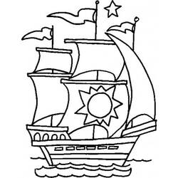 着色页: 船/船 (运输) #137460 - 免费可打印着色页