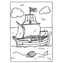着色页: 船/船 (运输) #137461 - 免费可打印着色页