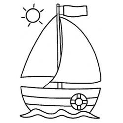 着色页: 船/船 (运输) #137462 - 免费可打印着色页