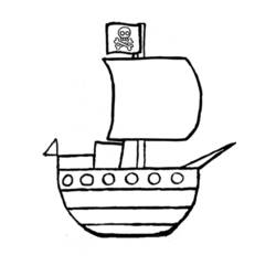 着色页: 船/船 (运输) #137475 - 免费可打印着色页