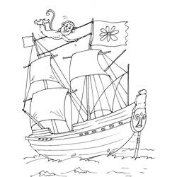 着色页: 船/船 (运输) #137480 - 免费可打印着色页