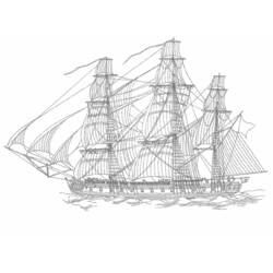 着色页: 船/船 (运输) #137481 - 免费可打印着色页