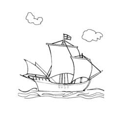 着色页: 船/船 (运输) #137496 - 免费可打印着色页