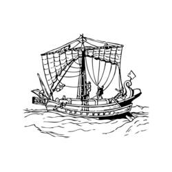 着色页: 船/船 (运输) #137497 - 免费可打印着色页