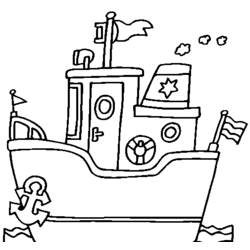 着色页: 船/船 (运输) #137500 - 免费可打印着色页