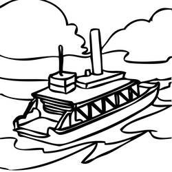 着色页: 船/船 (运输) #137501 - 免费可打印着色页