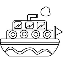 着色页: 船/船 (运输) #137508 - 免费可打印着色页