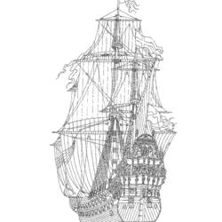 着色页: 船/船 (运输) #137511 - 免费可打印着色页